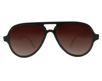 The OG Ebony + Maple Wood Wooden Sunglasses, Brown Polarized Lenses, Personalized Sunglasses, Bamboo Sunglasses, Groomsman Gifts