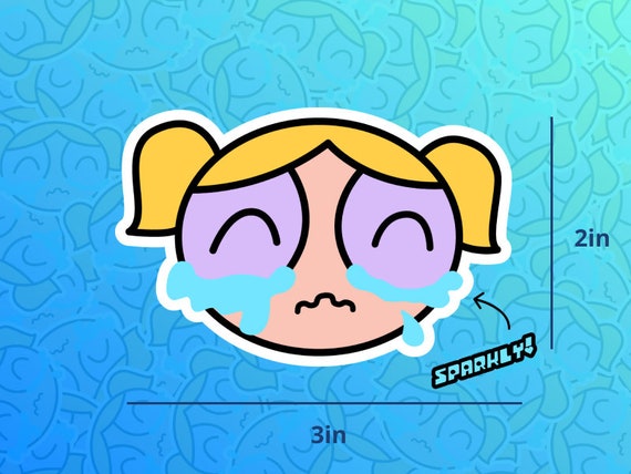 Bubbles Crying Sparkly Tears Powerpuff Girls Sticker - Etsy