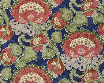 May include: A blue background with a floral pattern featuring pink, white, and green flowers. The text "Napkin World" is at the bottom of the image.