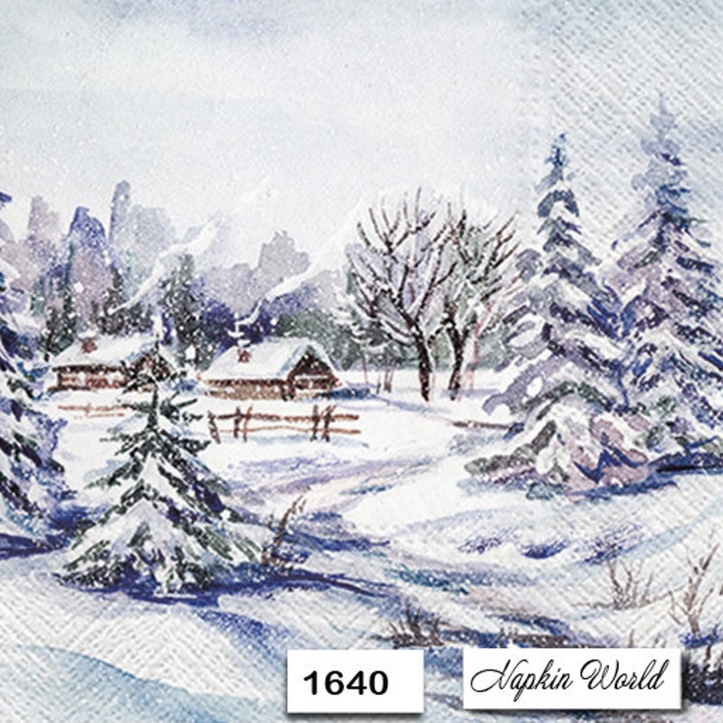 Winter Scene Art Etsy