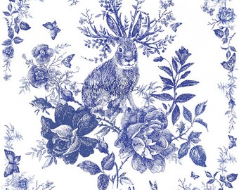 2 Sheets Of Floral Mix Paper Luncheon Napkins For Decoupage Art & Craft Projects