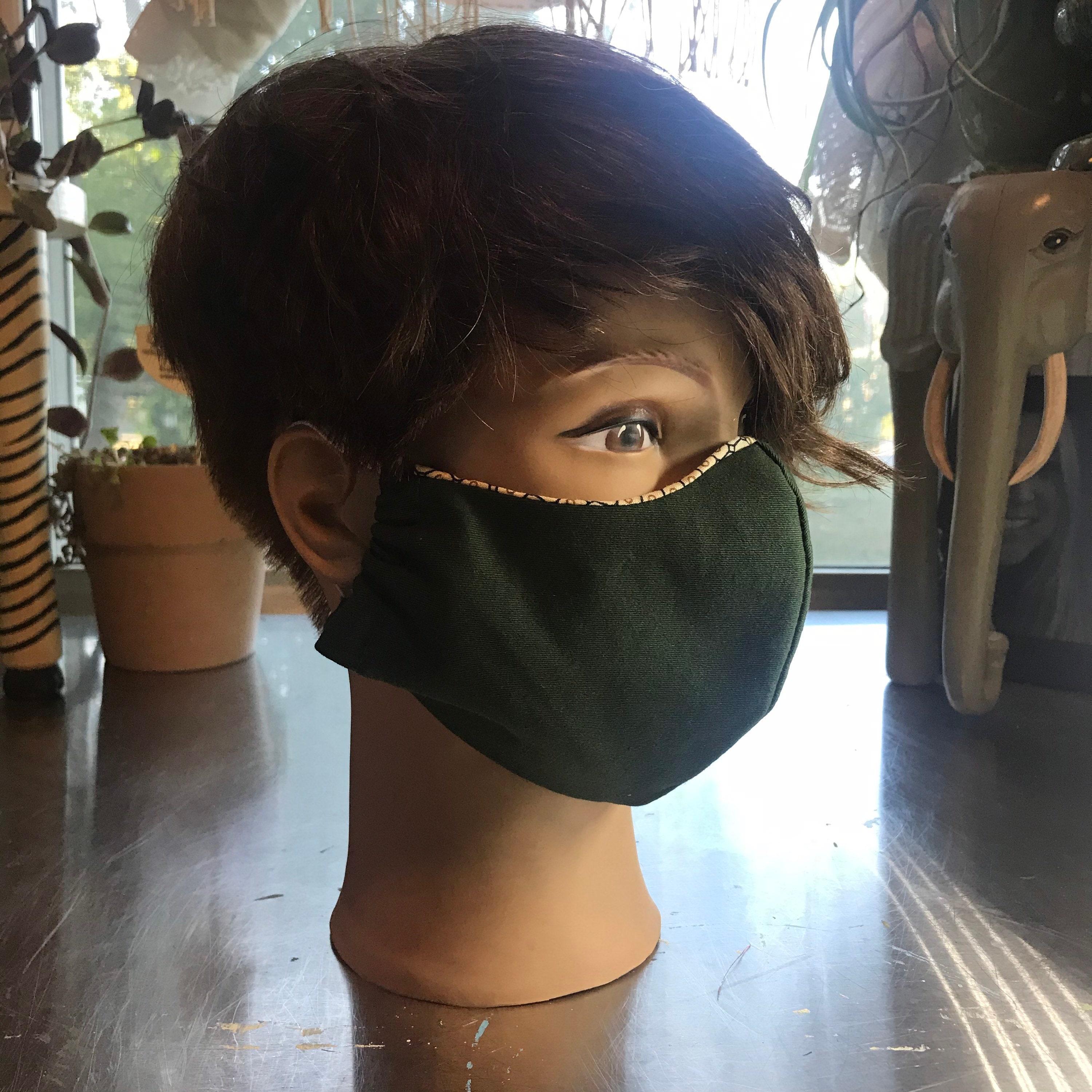 Adult Green Face Mask Etsy