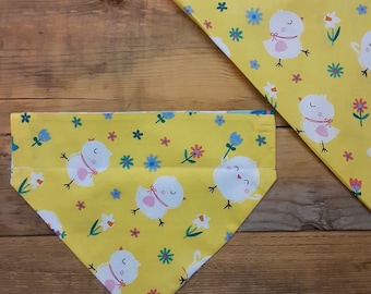 Spring Chick Over-the-Collar Only Dog Cat Dual-Sided Bandana
