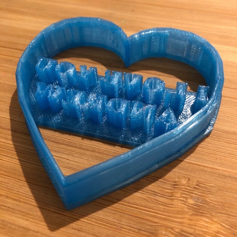 Custom Personalized Cookie /& Fondant Cutter BUNDLE Heart Cookie Cutter I Love You Cookie Cutter Sweetheart Cookie Cutter Valentine/'s Day