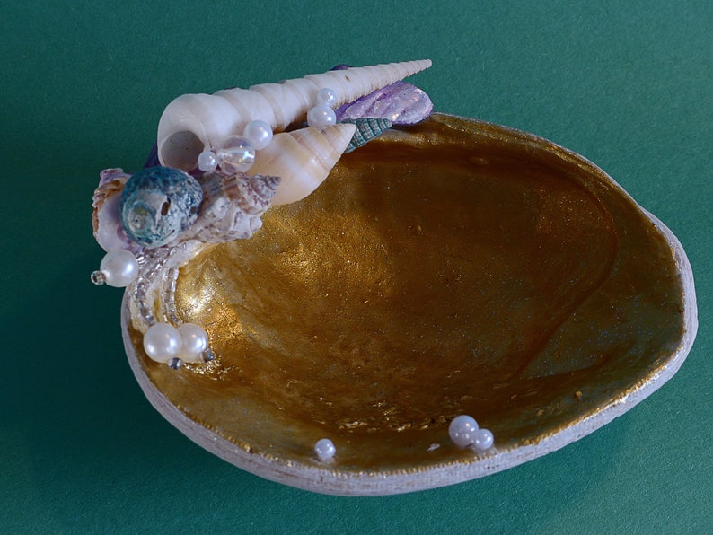 gold ring holder Mermaid Trinket Tray