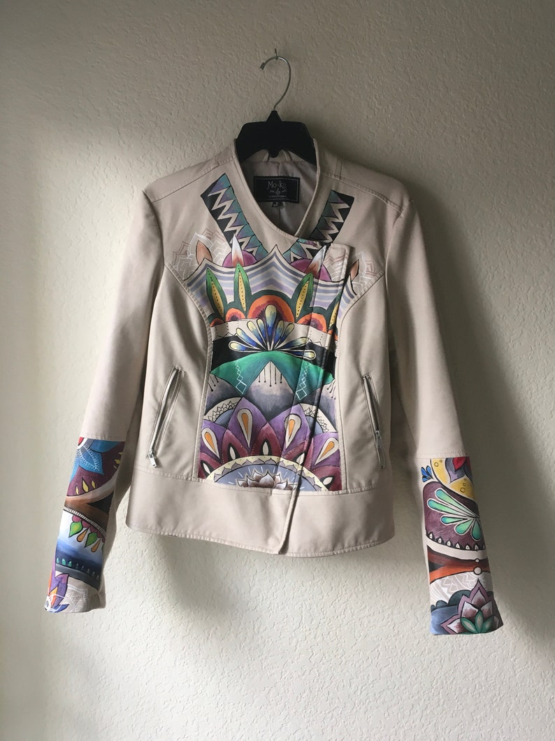 Wearable Art Hand Painted Jacket Fashion Design Etsy
