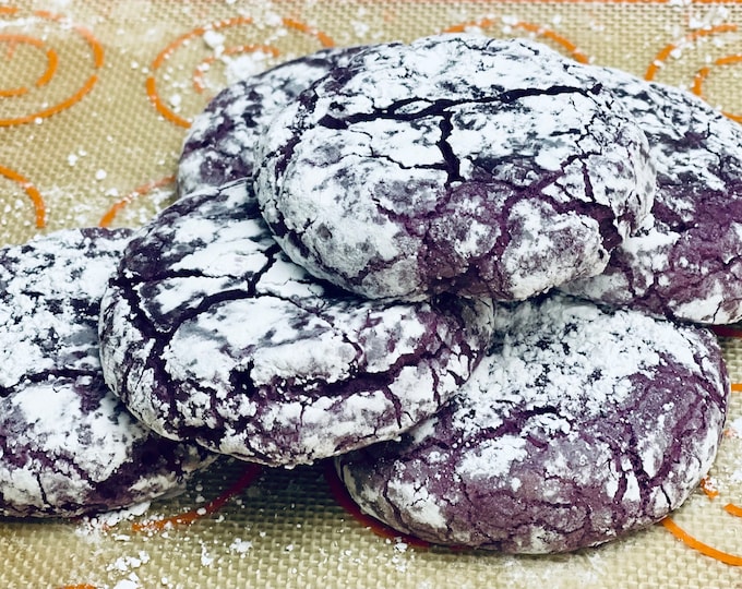 Ube Crinkle Cookies (Filipino Purple Yam)