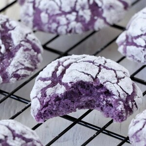 Ube Crinkle Cookies (Filipino Purple Yam)