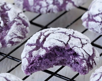 Ube Crinkle Cookies (Filipino Purple Yam)