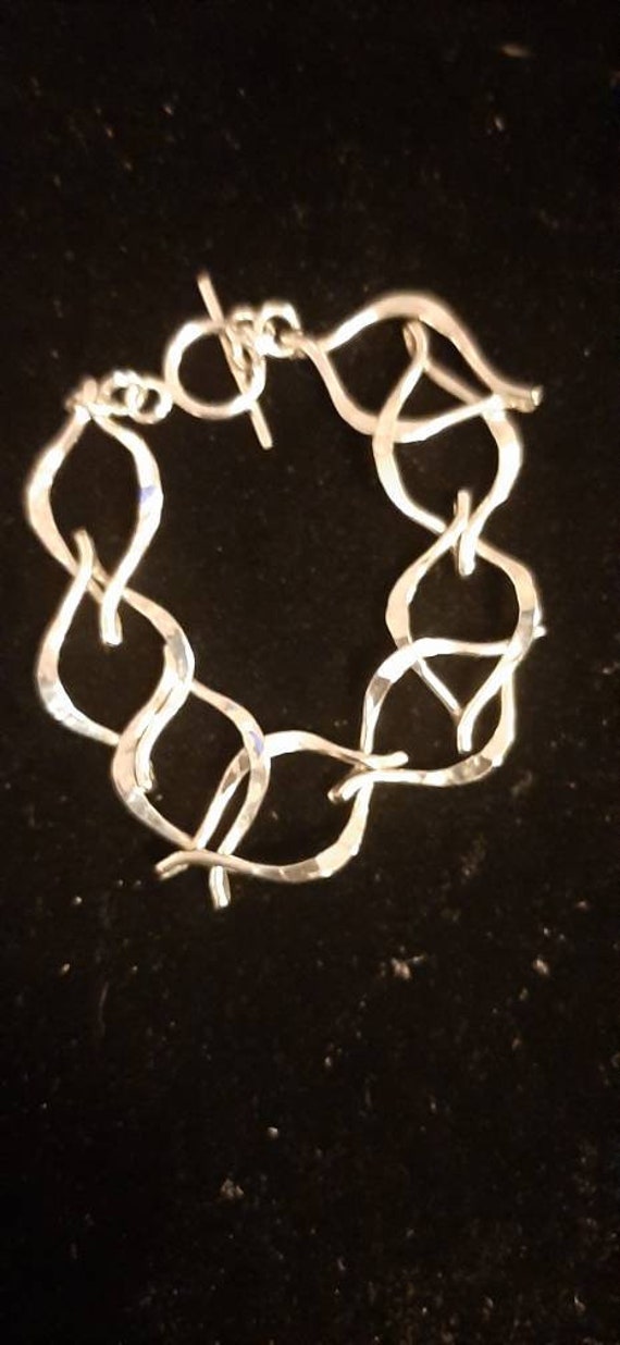 Beautiful Silver Link Bracelet FREE SHIPPING - image 1