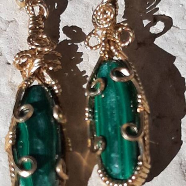 Malachite Pia Earrings main image 1