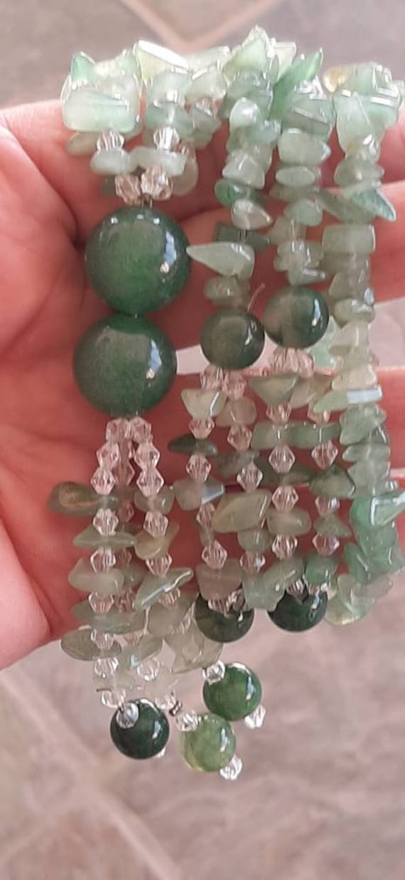 Beautiful Natural Chrysoprase Beaded Necklace FREE