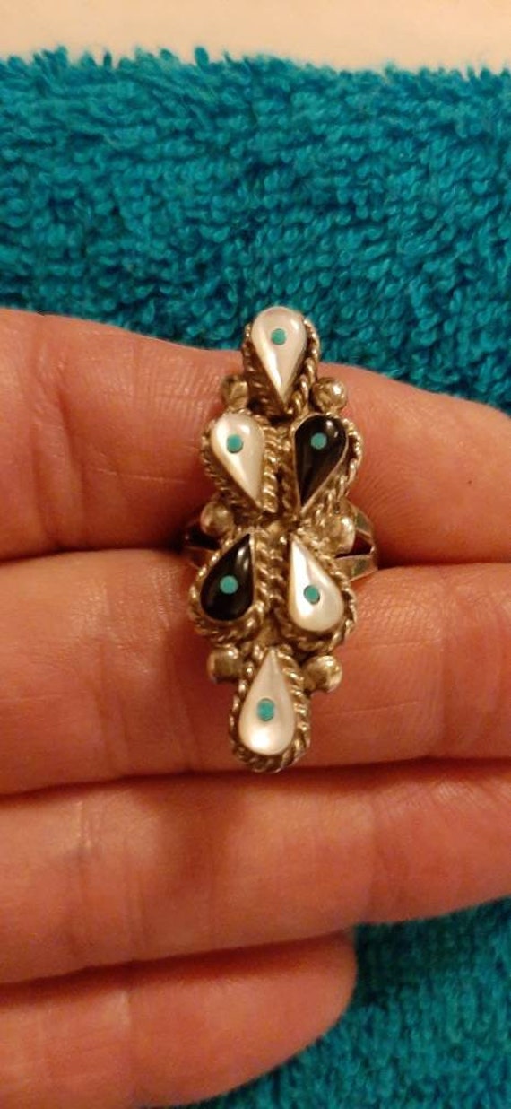 Vintage Navajo 1980s Ring Teardrop Ring FREE SHIPP