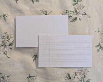 25 bibliotheken cataloguskaarten blanco lenerskaarten, vintage-stijl