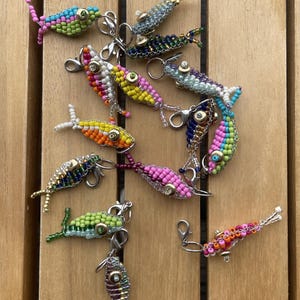 Seed Bead Fish Charm