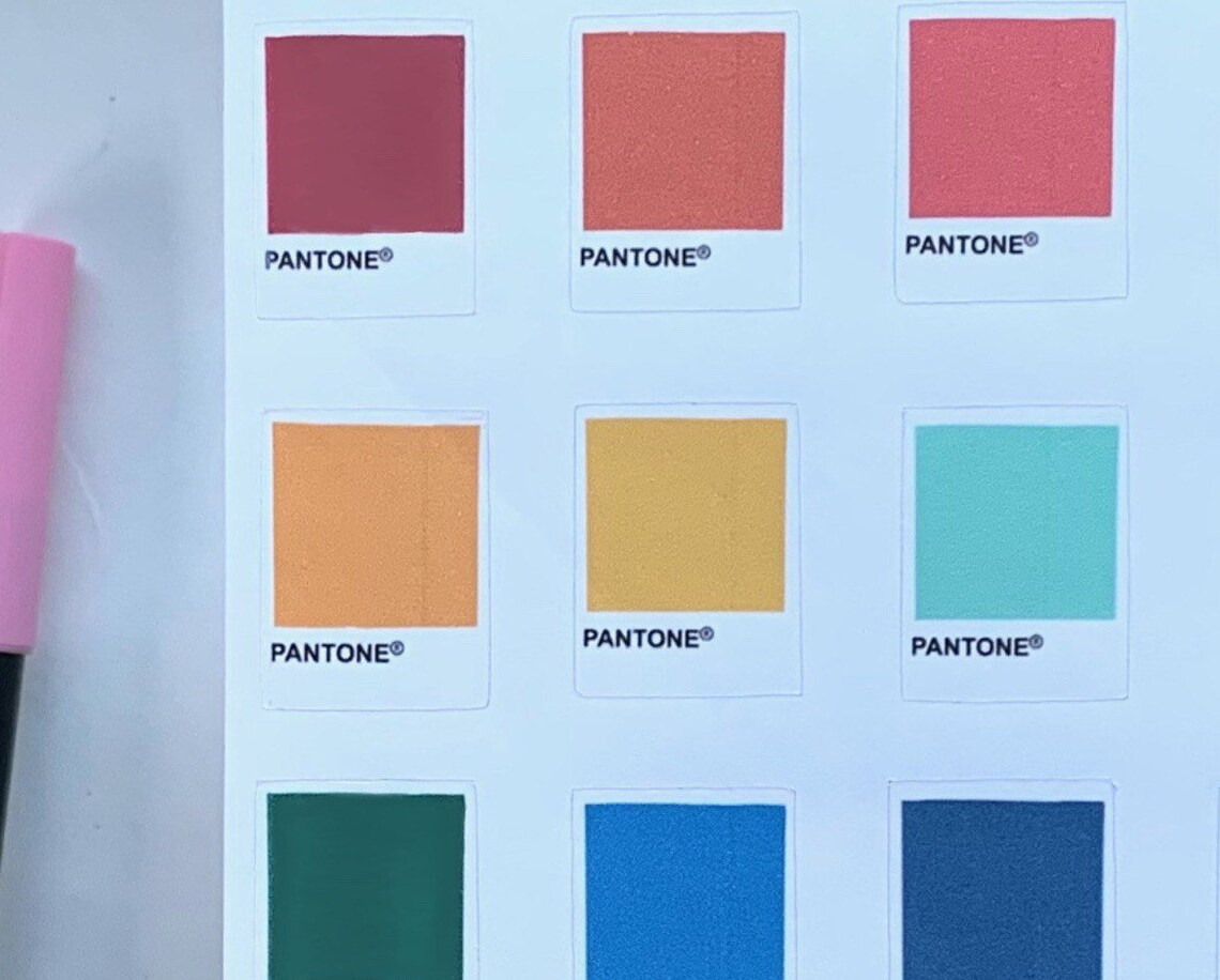 Jewel Tones Pantone // Handmade Peel off Sticker Sheet // 2 Etsy