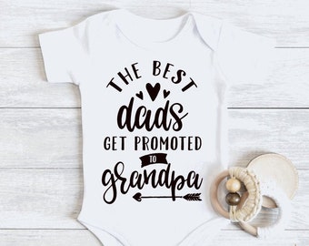 Download Dad To Grandpa Onesie Etsy