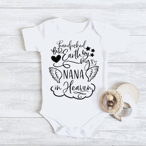 Memorial Baby  Handpicked For Earth By My (Custom),  Nana In Heaven Baby  Grandma Baby  Grandma Announcement Baby