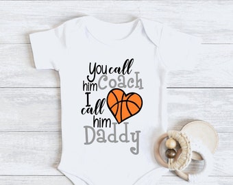 Basketball Coach Daddy Baby Bodysuit - Sports Gift