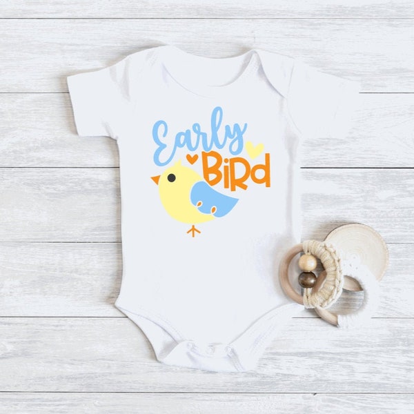 Early bird bodysuit, NICU preemie clothes, preemie boy clothes, premie baby girl, NICU gift for mom, Peace Out NICU graduation unisex