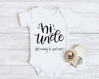 Hi Uncle , Uncle Baby , I Love My Uncle , Future Uncle, Pregnancy Announcement , DIY Baby Announcement box, Hola tio