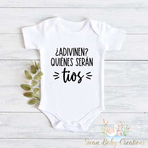 Spanish Pregnancy Announcement Baby Bodysuit: Aunt and Uncle Reveal