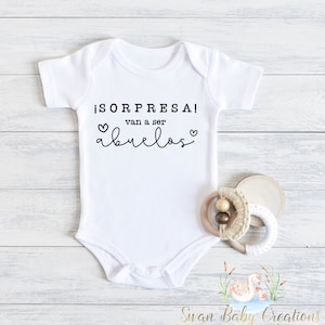 Vais a Ser Abuelos Baby Bodysuit Pregnancy Announcement Cotton Baby Coming  Soon Ropa Outfit Long Sleeve Infant Romper Clothes