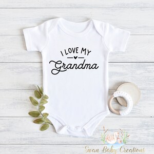I Love My Grandma Bodysuit: Minimalist Newborn Gift