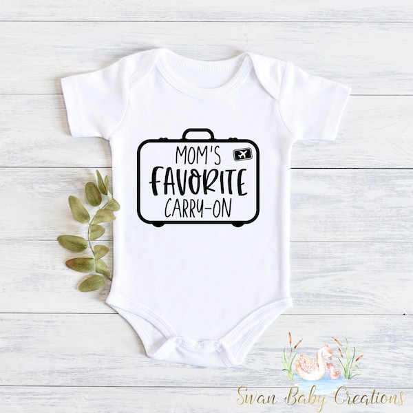 Mom's favorite carry-on, Travel , New Travel Buddy, New Travel Buddy , Airplane bodysuit, Travel Baby Shirt, Travel Baby