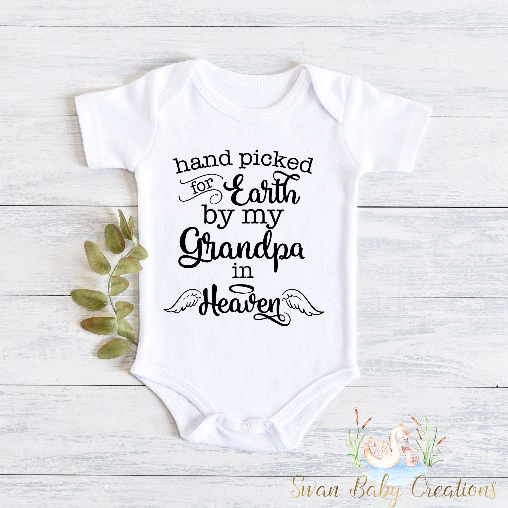 Grandpa in Heaven Onesie® Handpicked for Earth Baby Onesie® Etsy