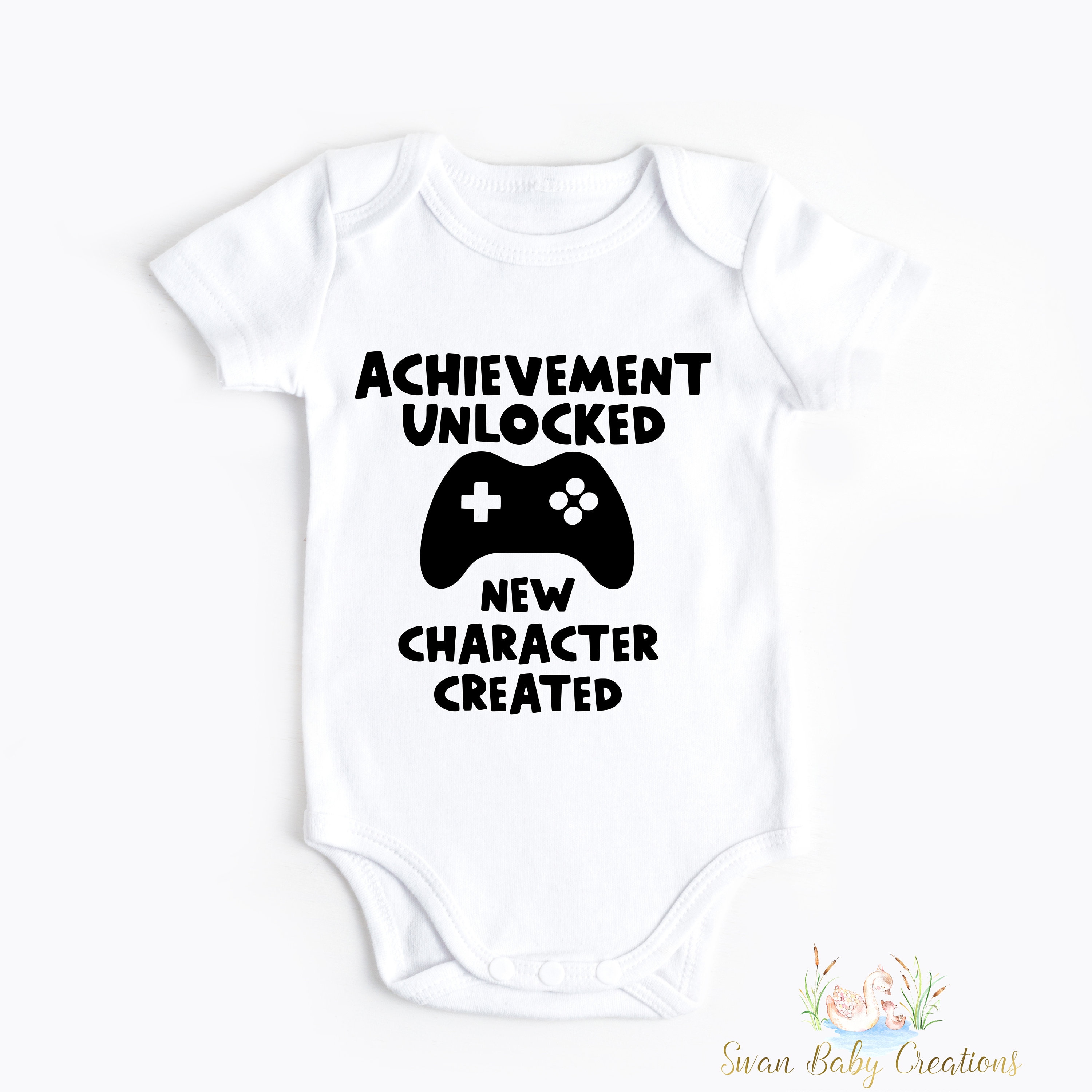 Pregnancy Reveal, Achievement Unlocked New Character Created, Cute Baby Gift, Gamer Baby Gift, Newborn Video Game, Leveled Up Bodysuit