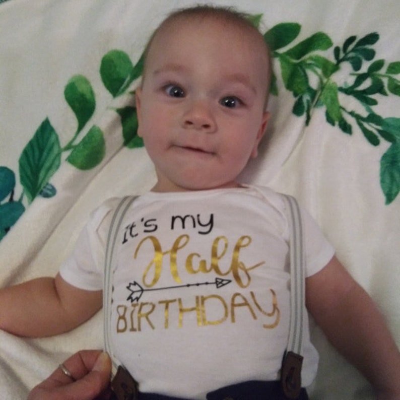 Half Birthday Baby Onesie It's My Half Birthday Onesie Etsy