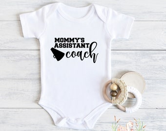 Mommy's Assistant Coach Baby Bodysuit: Cheerleading Outfit