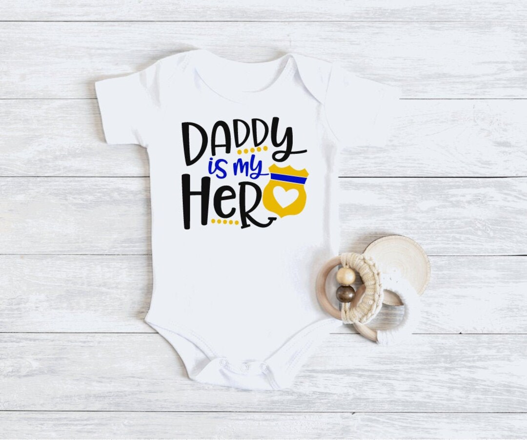 Police Officer Baby , Cute Baby Clothes, My Daddy is a Hero Bodysuit
