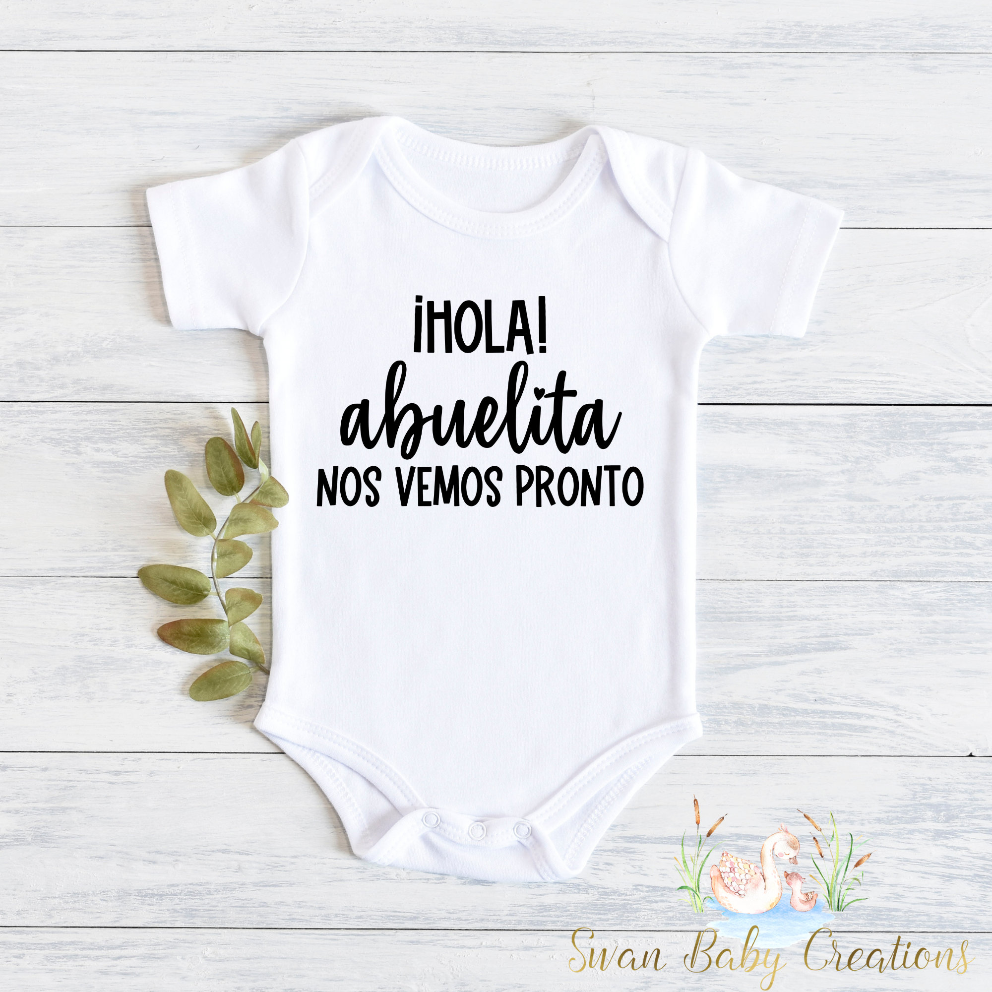 Hola Abuelita Nos Vemos Pronto Pregnancy Announcement Baby - Etsy