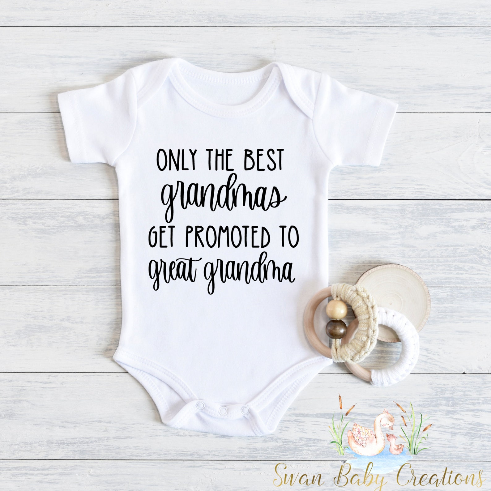 Baby Announcement Onesie® to Great Grandma First Great Etsy