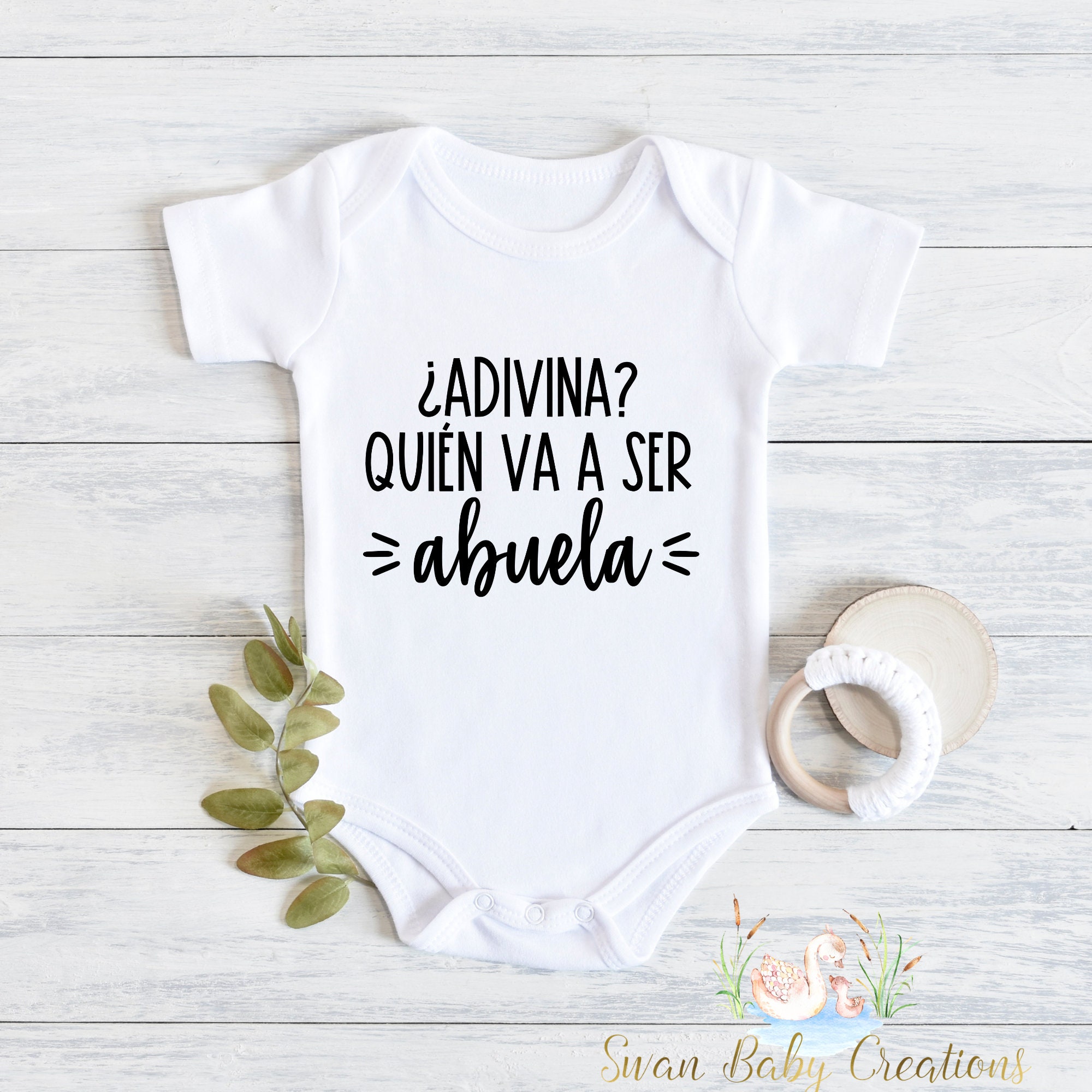 Adivina Quien Va a Ser Abuela, Hola Abuela, Pregnancy Announcement, Baby,  Hola Abuelita, Gift for Parents in Spanish, Hola Abuela, Embarazo 