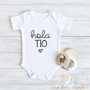 Hola Tio Baby Bodysuit: Spanish Pregnancy Announcement Gift