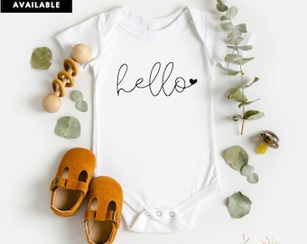 Hello Baby Bodysuit: Newborn Coming Home Outfit