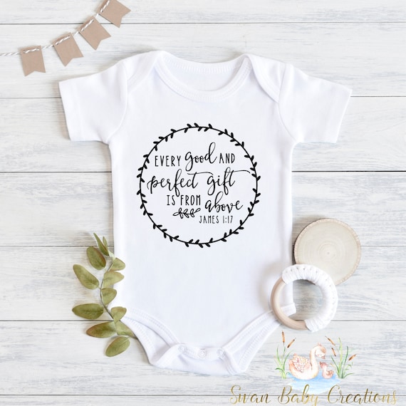 Every Good And Perfect Gift Comes From Above Rainbow Baby Bodysuit Every Good And Perfect Gift Comes From Above Rainbow Baby Bodysuit