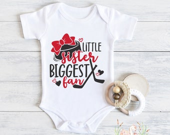 Hockey Sister Baby Bodysuit: Biggest Fan Outfit