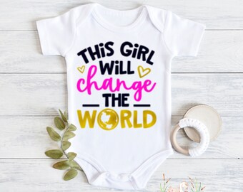 Feminist Baby Bodysuit: Girl Power, Change the World