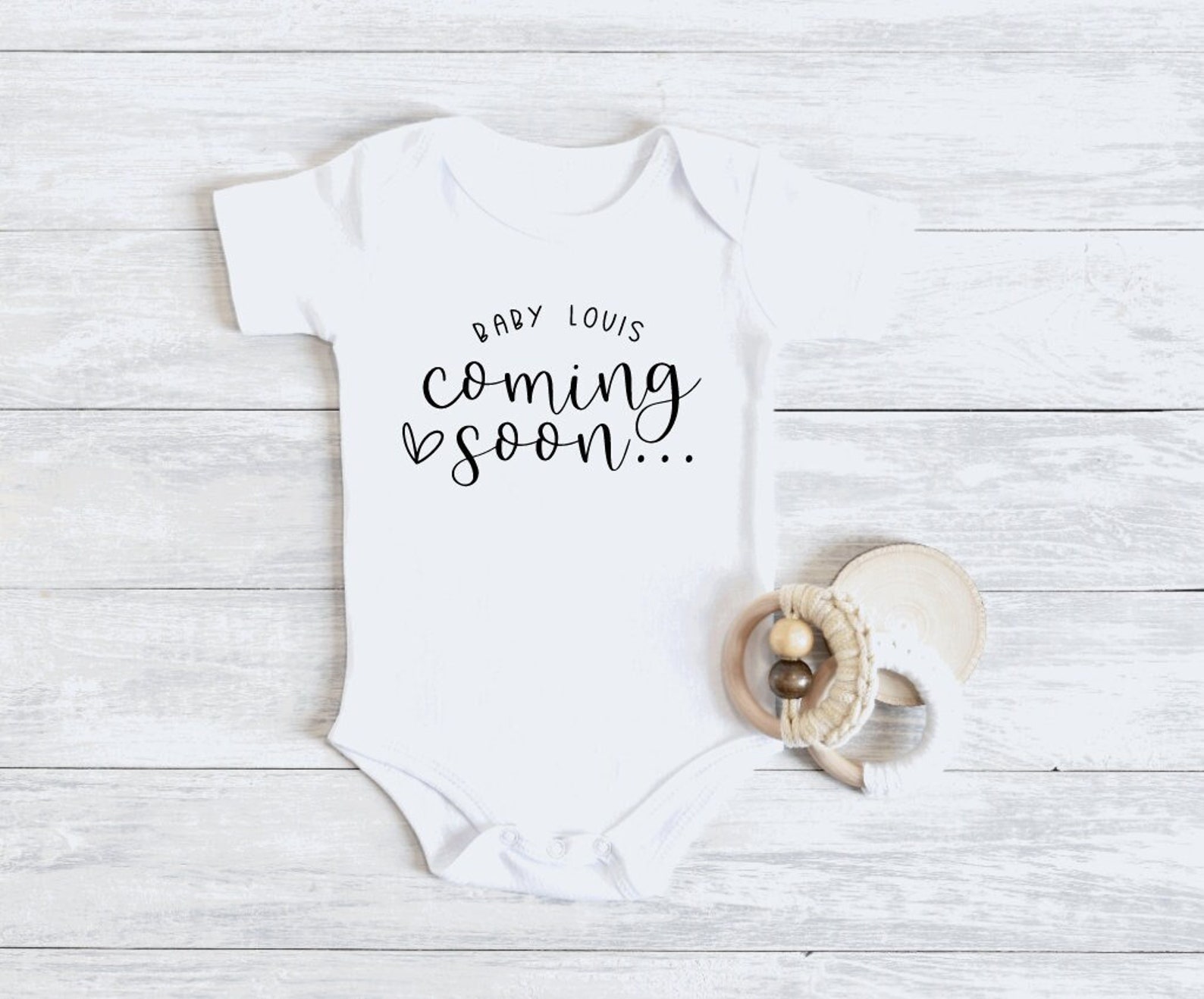 Baby Announcement Onesie® Personalized Pregnancy Announcement Etsy