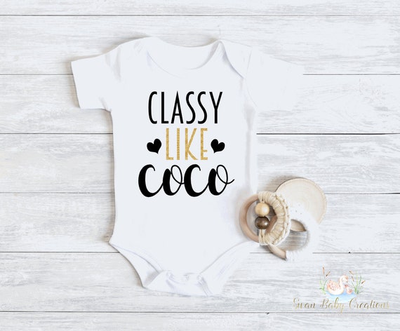 Classy Like Coco Bodysuit Gift for New Mom Baby Shower Gift Girly