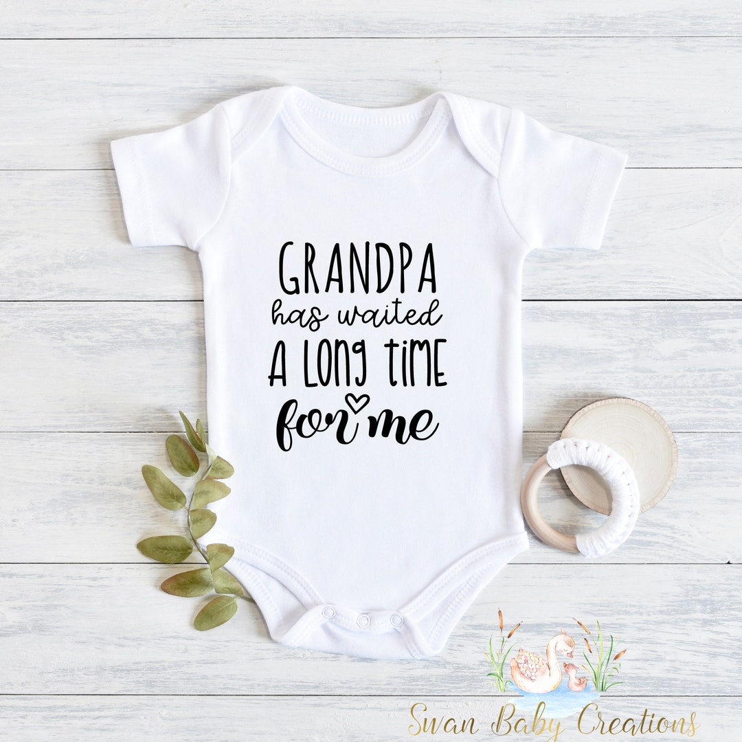 Grandpa Announcement Baby Bodysuit: First Time Grandparent Gift