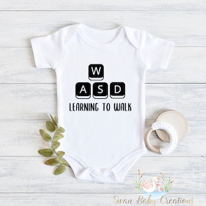 Learning to Walk s, Gamer Baby Clothes , Player 3 Has Entered The Game Baby , Gamer Baby  Unisex Baby , Video games