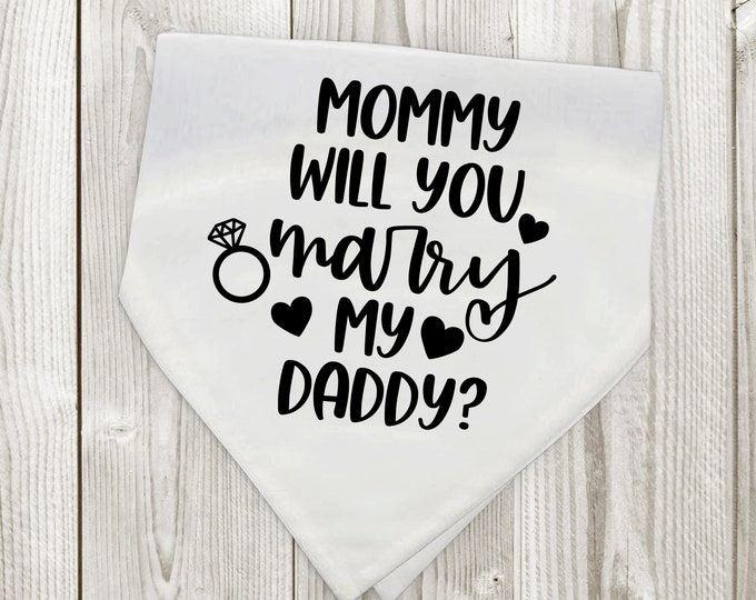 Will You Marry My Daddy Dog Bandana, Pet proposal Bandana, Cute Engagement Cat Bandana, Surprise Proposal, Engagement Ideas, Parents Married