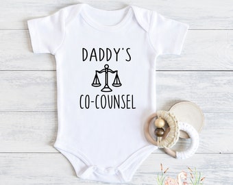 Daddy's Co-counsel Lawyer  Lawyer Baby Gift, Cute Attorney  Attorney Baby Shower Gift, Lawyer Bodysuit, Attorney Dad