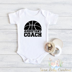 Basketball Baby , Assistant Coach Bodysuit, Sports s, Cute Baby Boy , Daddy's assistant coach, You Call Him Coach Daddy