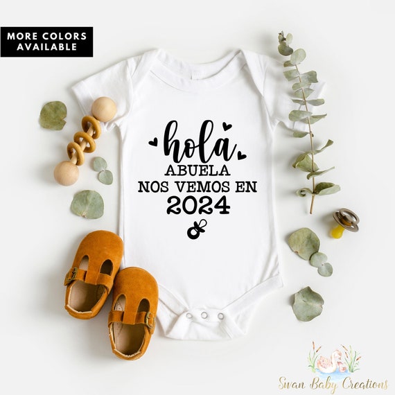 Hola Abuela Grandma Baby Romper Spanish Baby Futura Abuelita